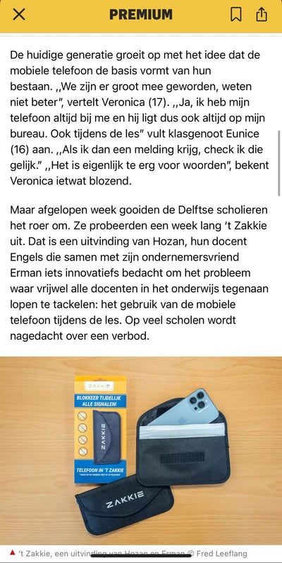 Fragment uit het AD-artikel over dagelijkse schermtijd