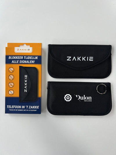 ’t Zakkie bedrukt voor Dulon College
