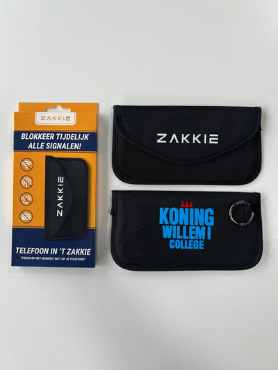 ’t Zakkie bedrukt voor Koning Willem I College