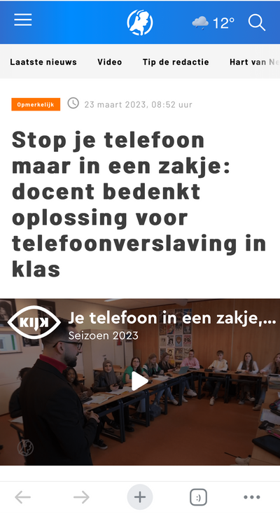 Hart van Nederland: Stop je telefoon maar in een zakje