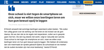 Citaat van adjunct-directeur Tiny D Hondt van VHSI