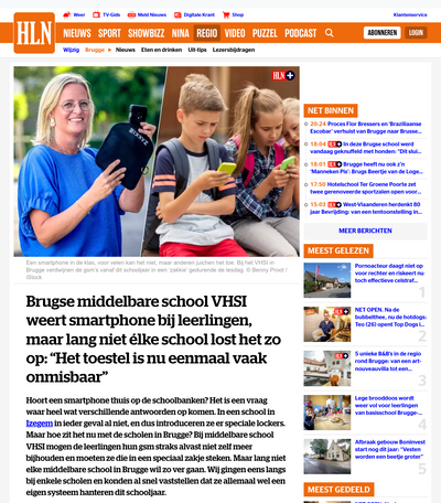 Het Laatste Nieuws over de Brugse middelbare school VHSI