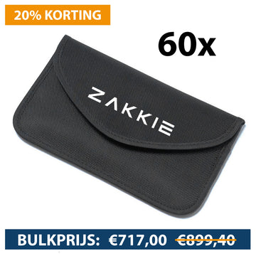 "ZAKKIE" SIGNAAL BLOKKEREND TELEFOONZAKJE - 60 STUKS-ZAKKIE